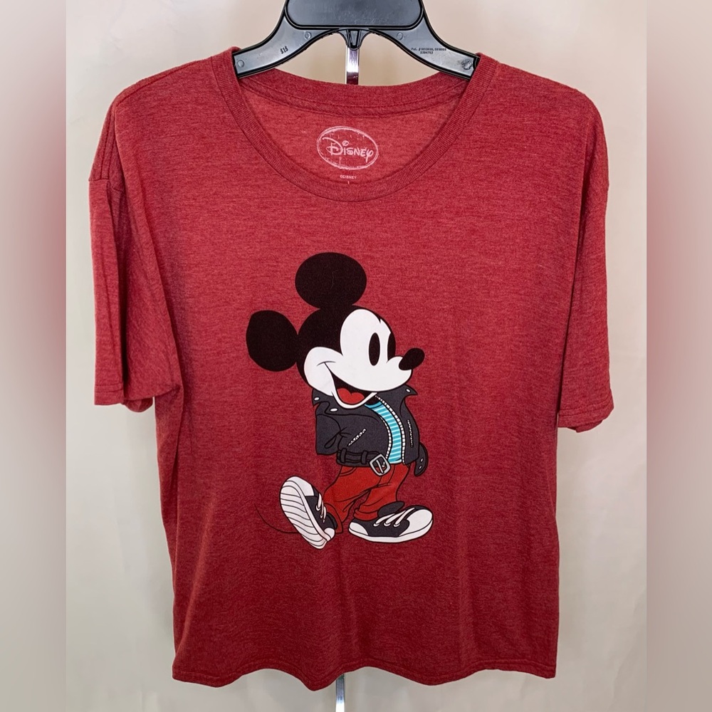 Men’s hipster Mickey Mouse short sleeve t-shirt L red Disney tee